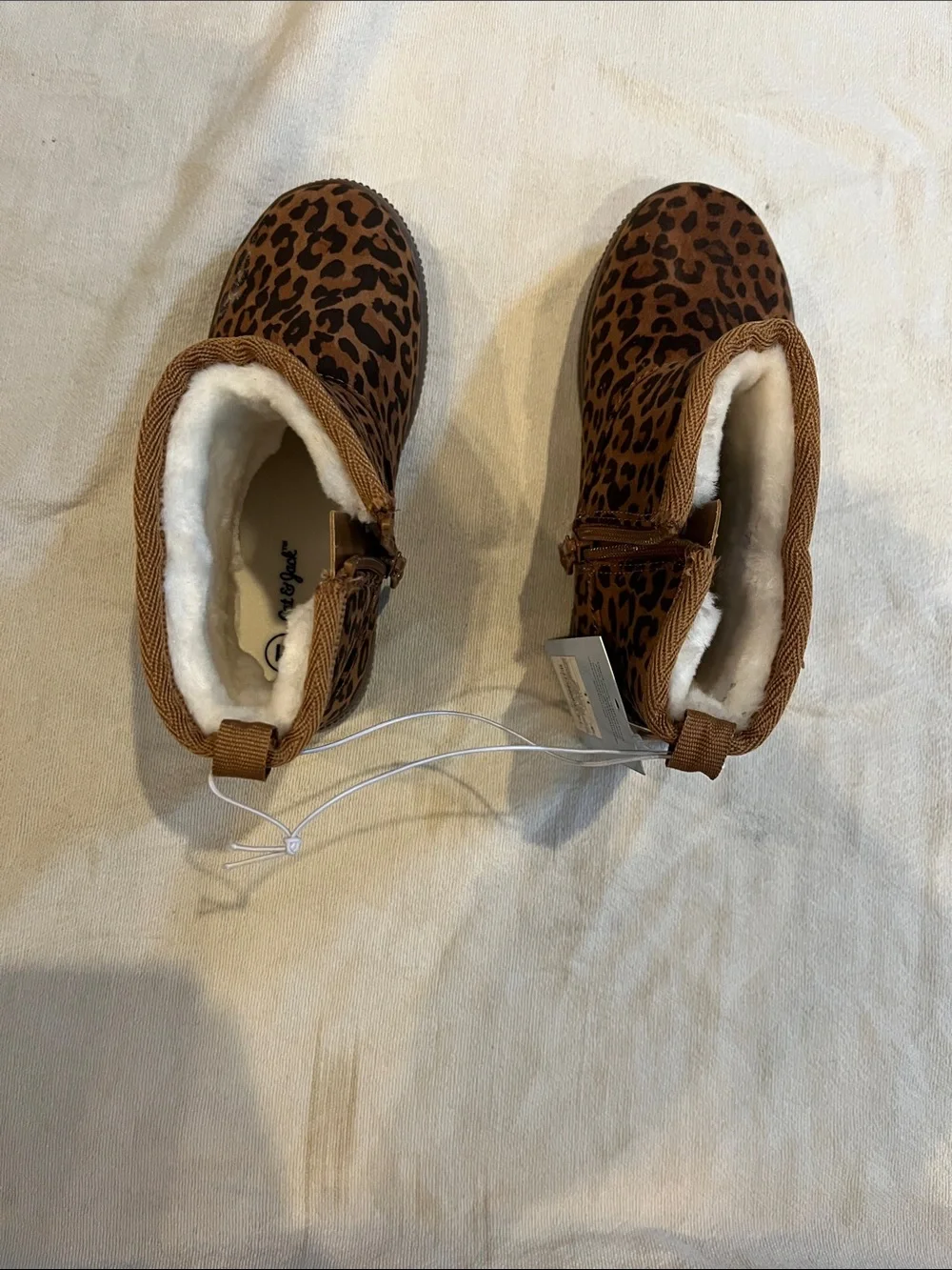 Cat & Jack Brown Leopard Print Cozy Boots